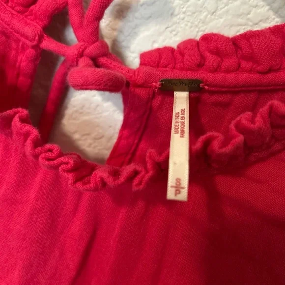 Free People Living For This Mini Dress Rose Pink Size Small Like New - Picture 3 of 6